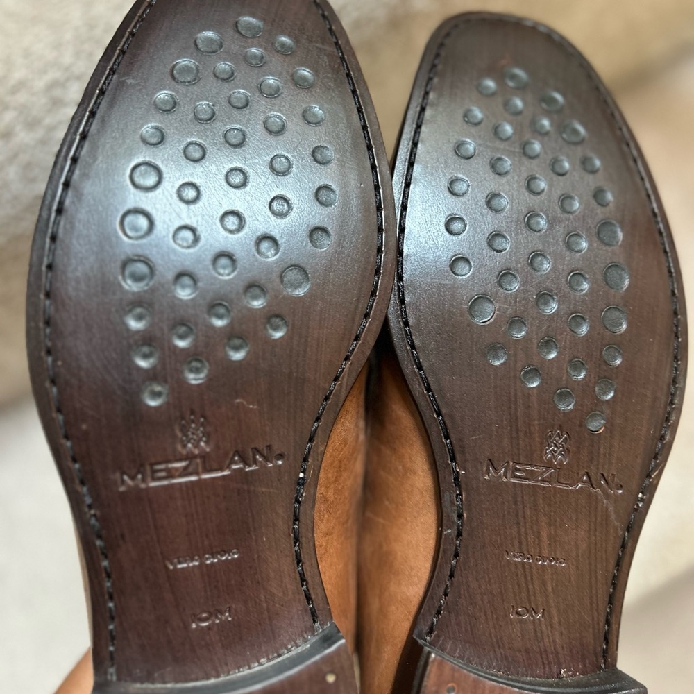 Men’s Mezlan Brown Leather Loafers with Intricate Weaving 🆕 - Picture 7 of 12